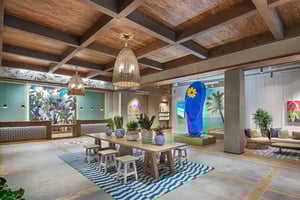 Margaritaville Hotel San Diego Beach Themed Lobby